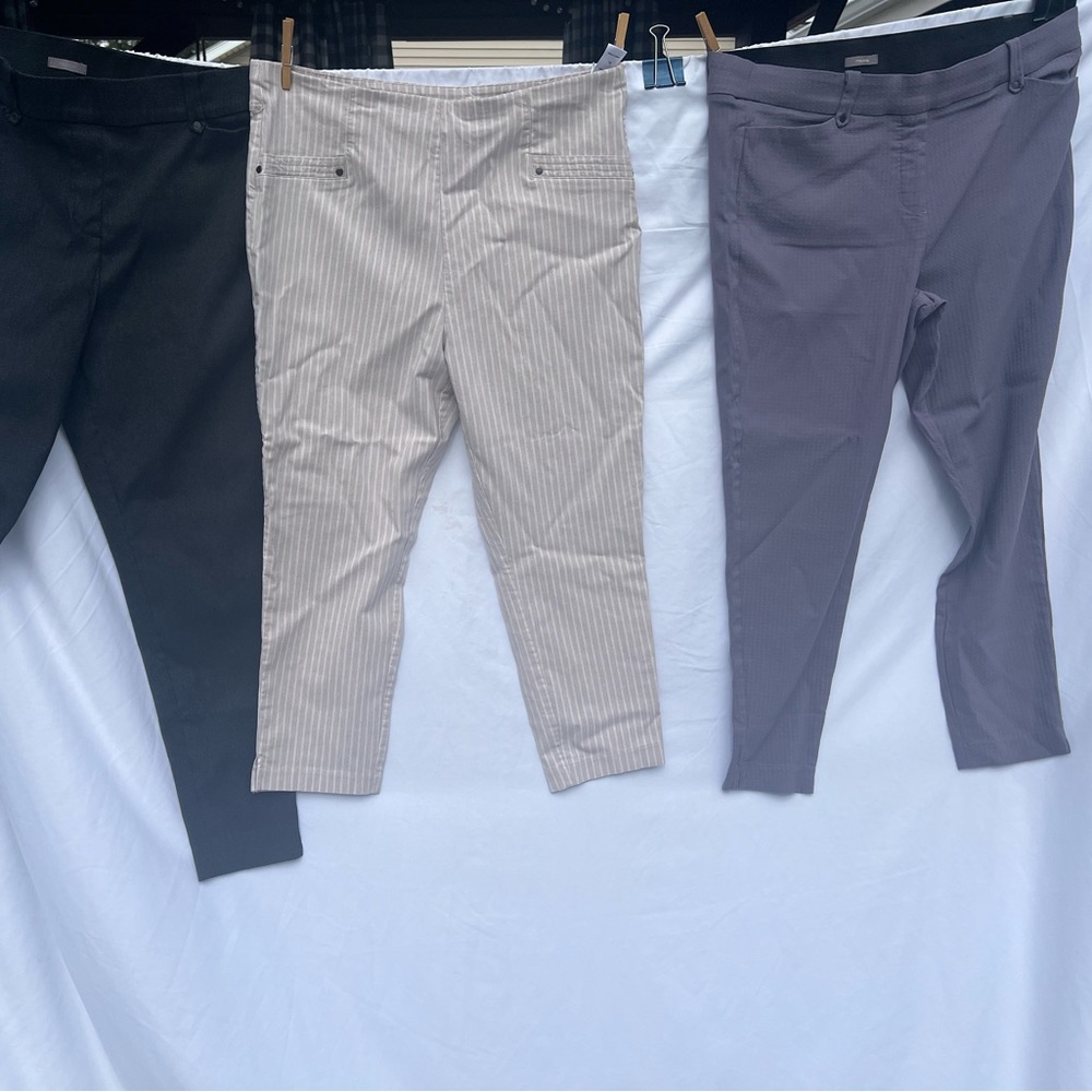 3 pair of Maurice’s pull on dress pants, size XL